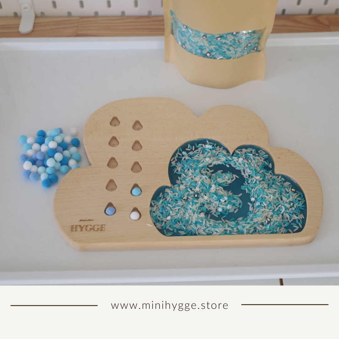 Houten Wolk Sensorische Speeltray