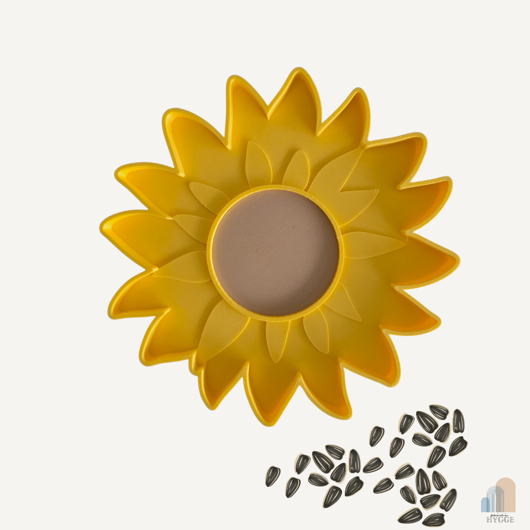 Vulvorm zonnebloem bio sensorische speeltray