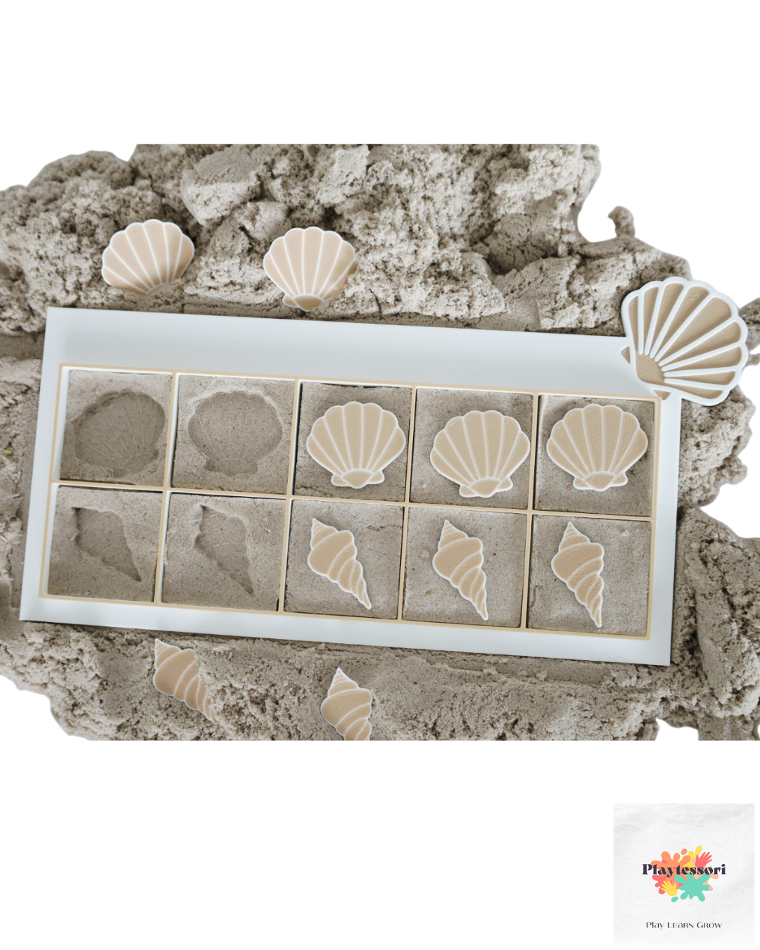 Sensorische Montessori 10 Frame – Schelp & Zee Set