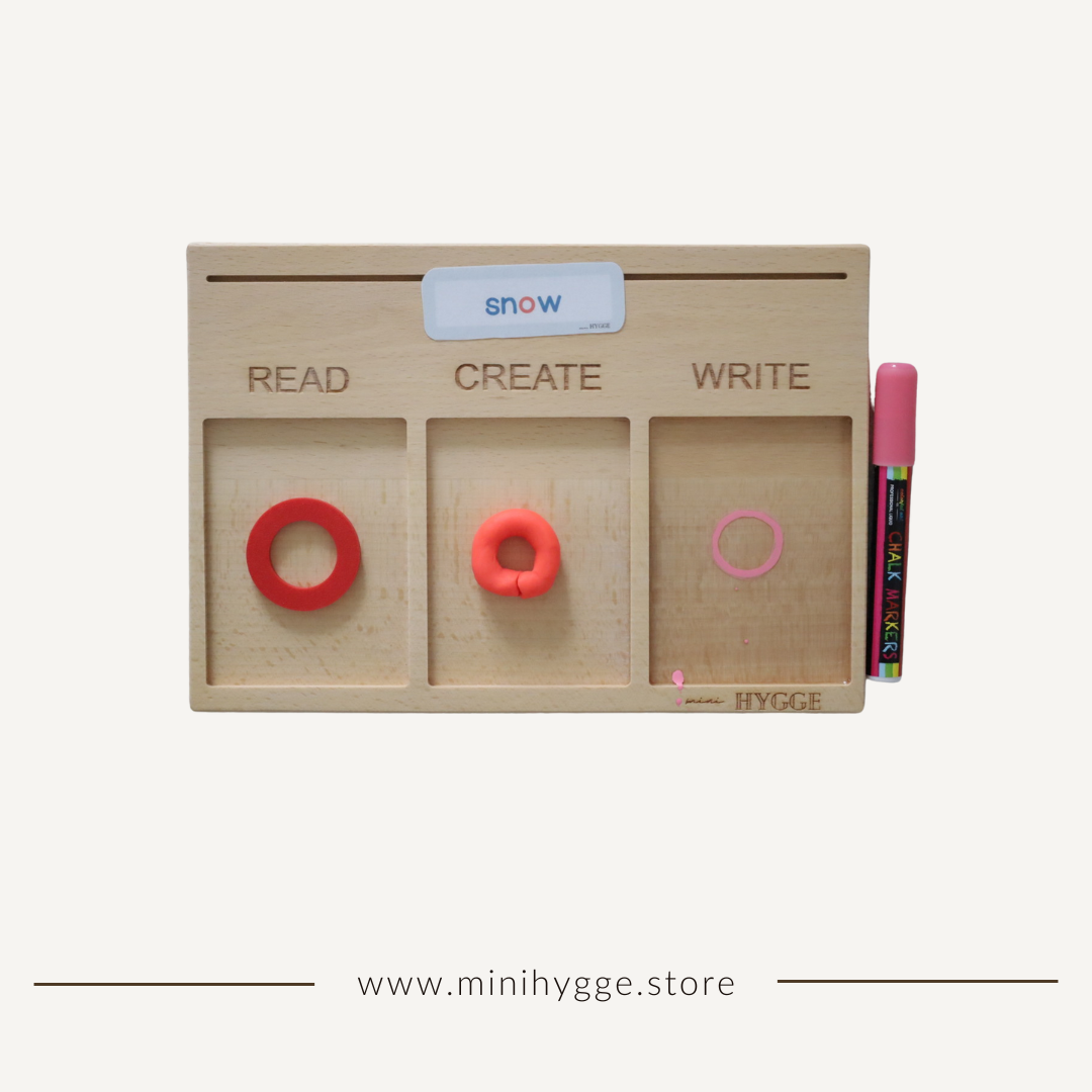 Lees, Creëer en Schrijf – Montessori Bord met Epoxyhars