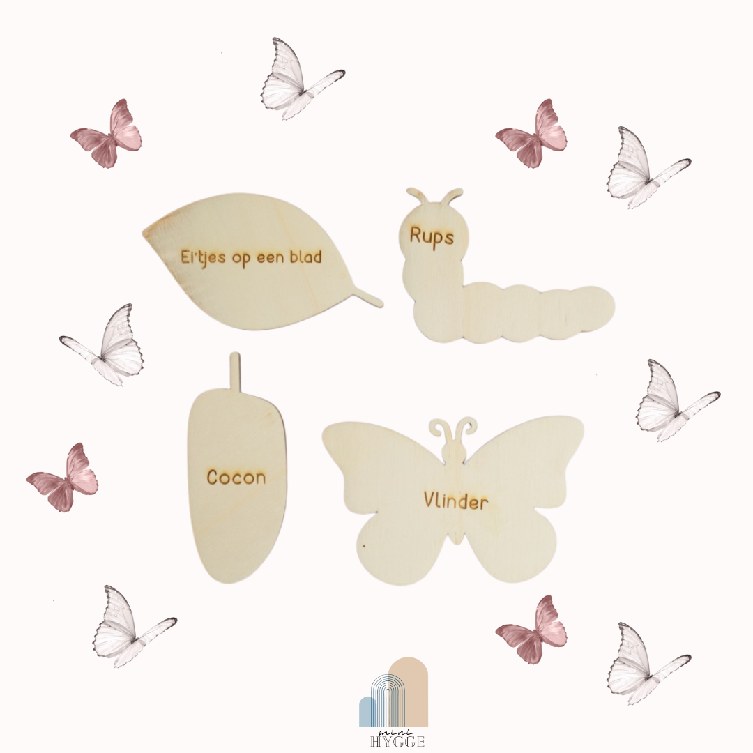 Speeltray miniset - Cyclus vlinder