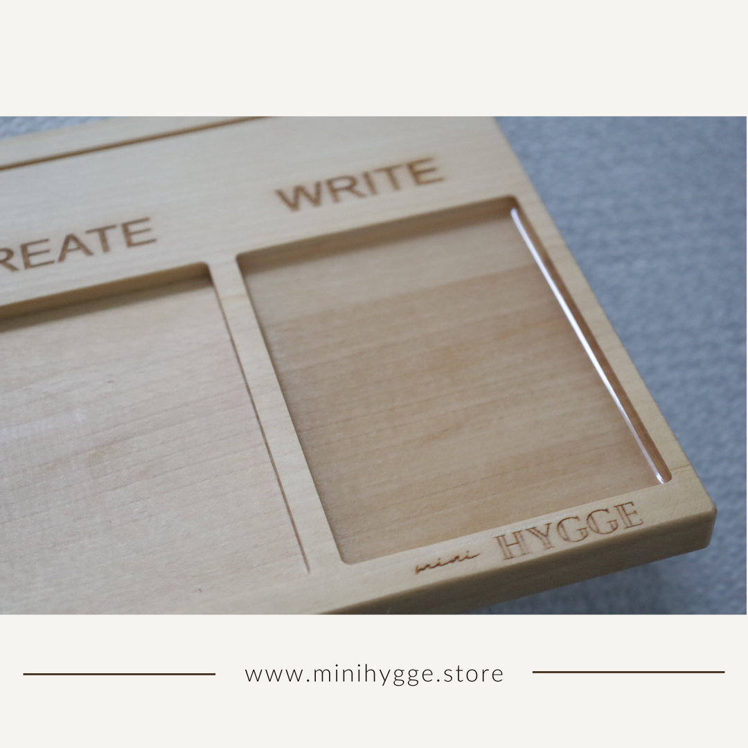 Lees, Creëer en Schrijf – Montessori Bord met Epoxyhars