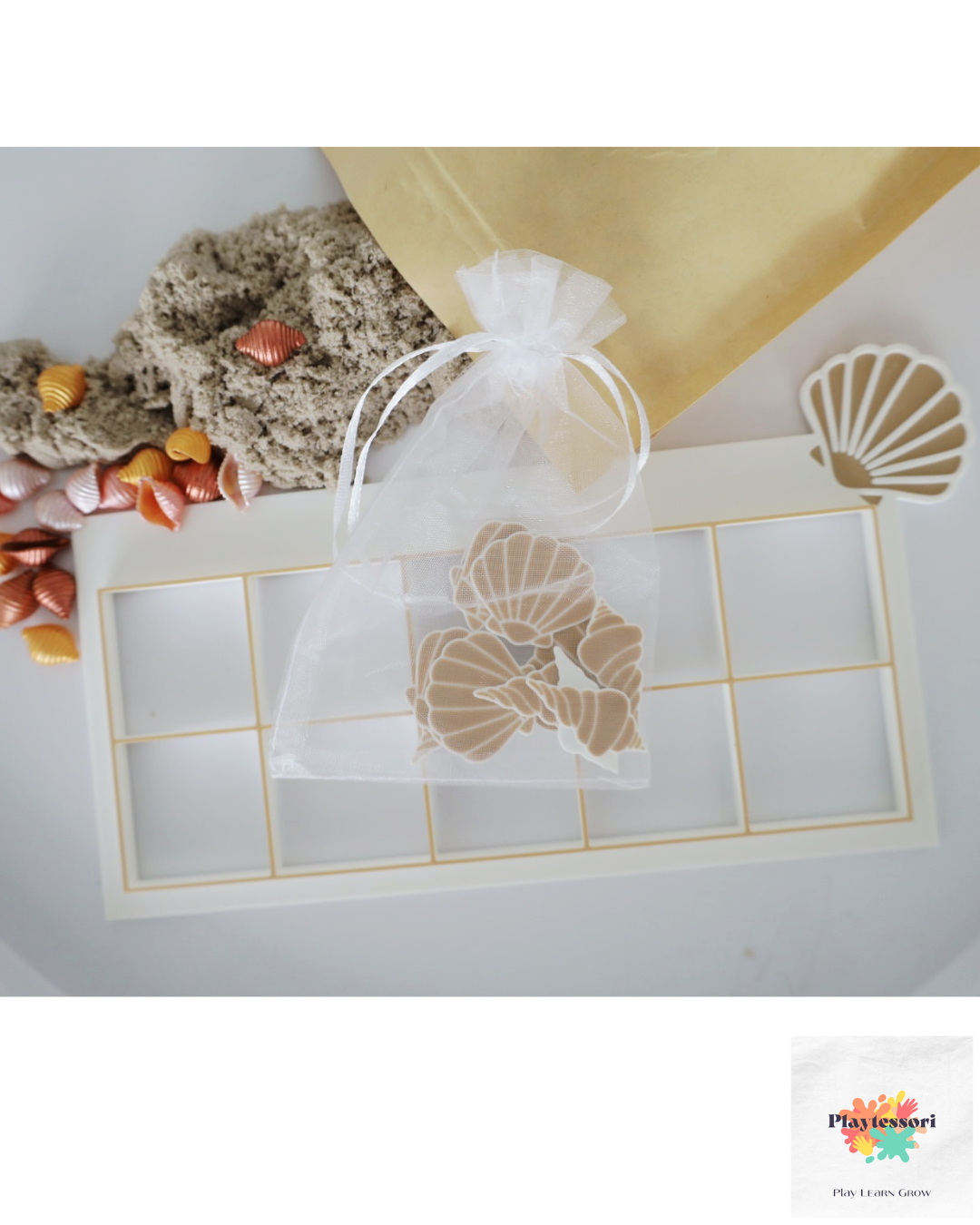 Sensorische Montessori 10 Frame – Schelp & Zee Set