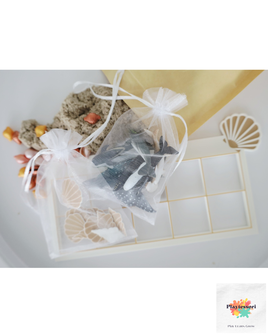 Sensorische Montessori 10 Frame – Schelp & Zee Set