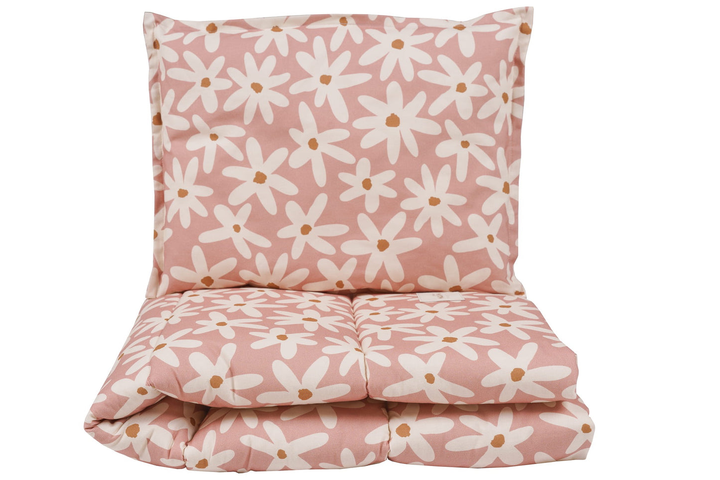 Katoenen dekbedovertrek met vulling – BLUSH DAISIES – 4 maten – Oeko-Tex