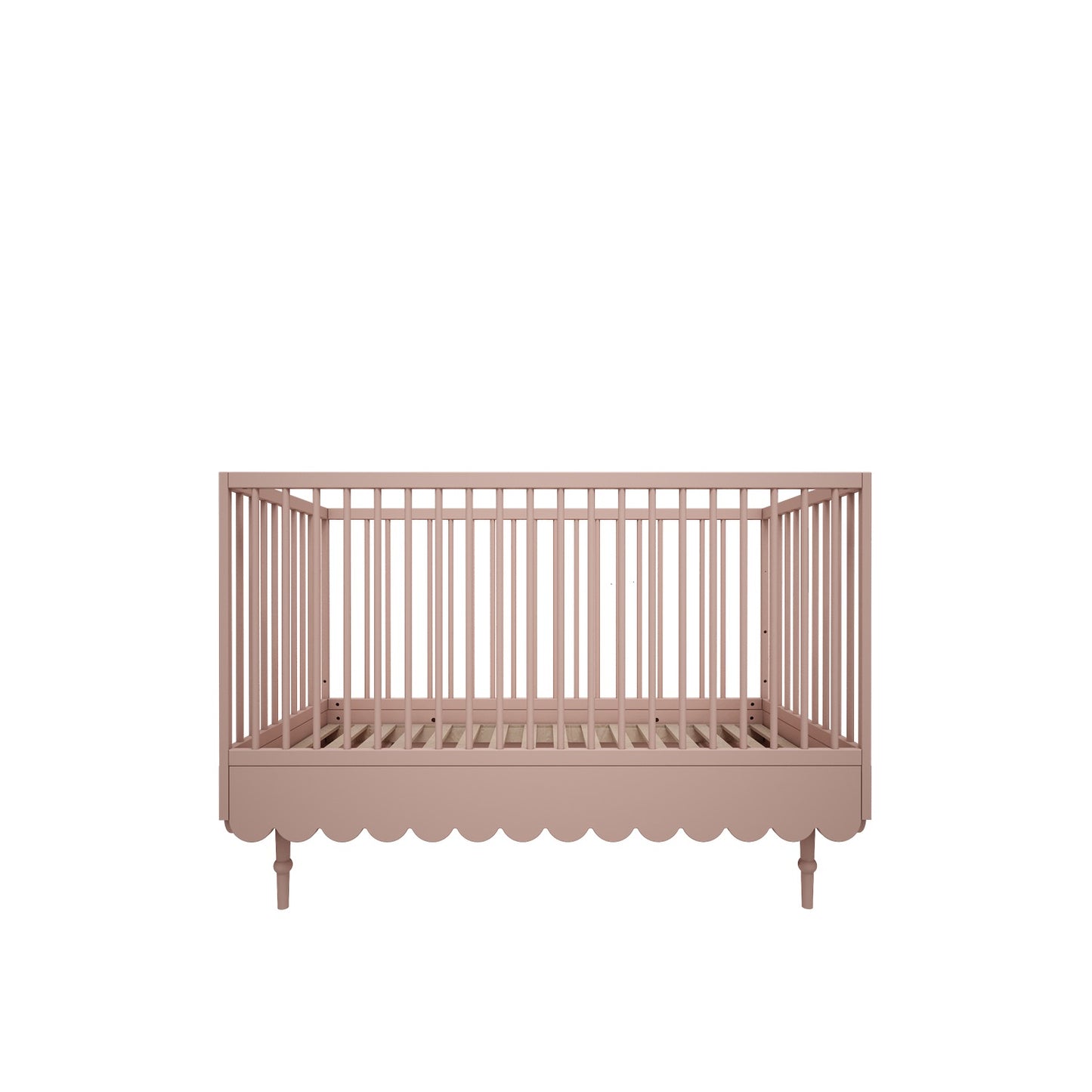 Babyledikant roze met houten poten – stijlvol en veilig