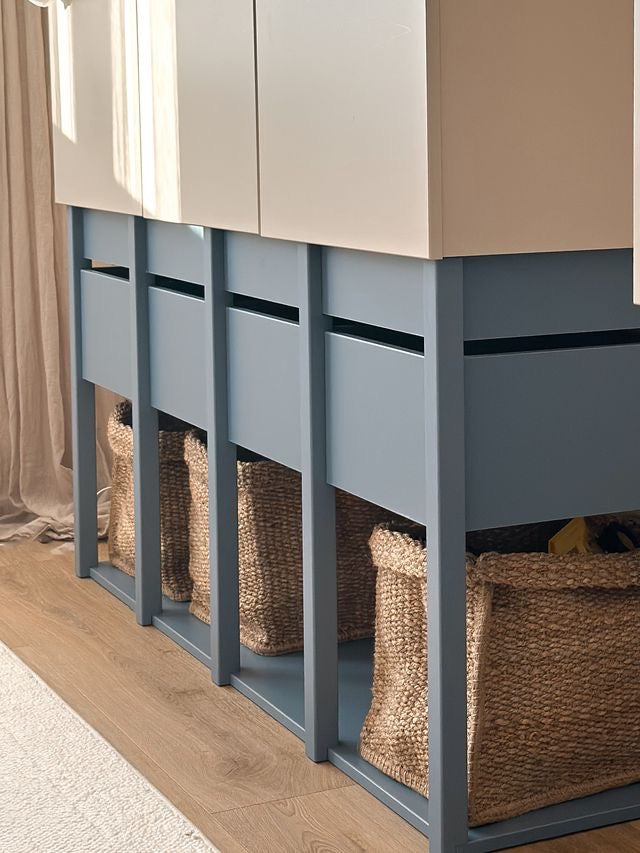 Commode Tweens in Gedempt Blauw & Zandbeige
