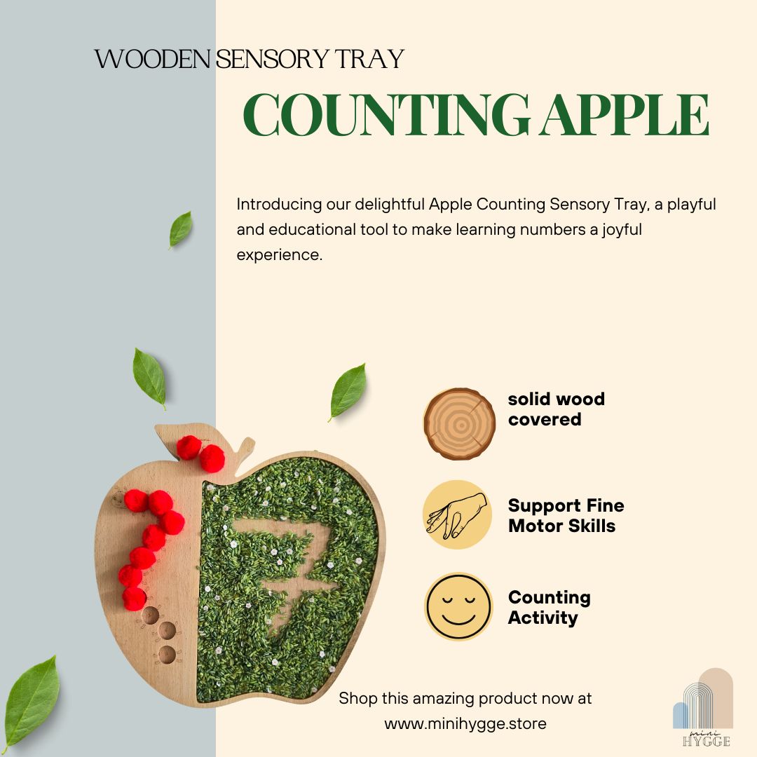 Apple Counting Sensory Tray