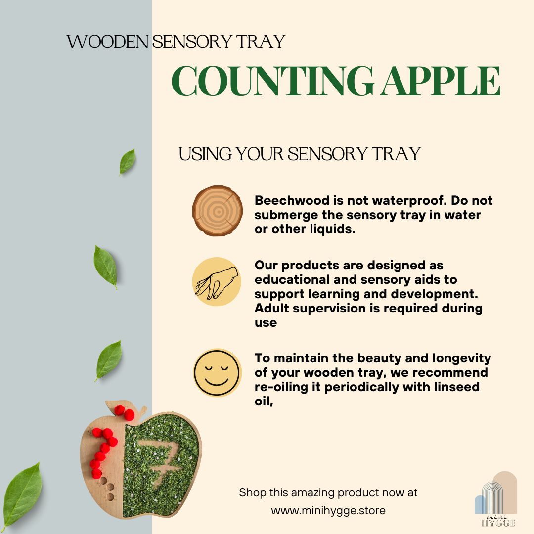 Apple Counting Sensory Tray