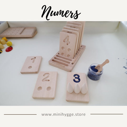 Wooden 1-10 Math Number Trays