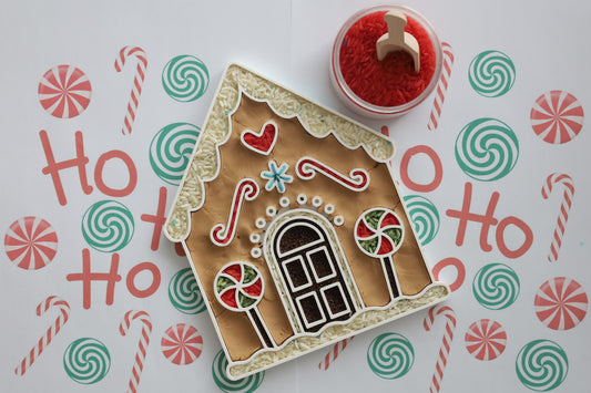 Gingerbread House Bio Sensory Tray