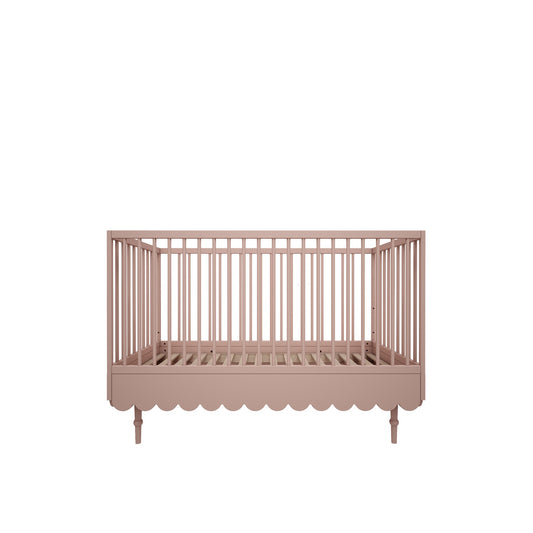 Babyledikant roze met houten poten – stijlvol en veilig